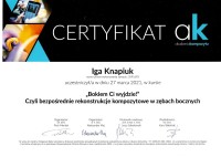 certyfikat Iga Knapiuk