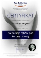 certyfikat Iga Knapiuk