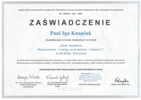certyfikat Iga Knapiuk