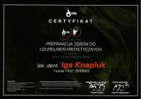 certyfikat Iga Knapiuk