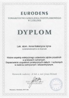 certyfikat Anna Pensiek
