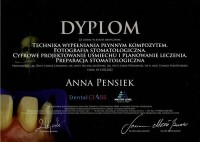 certyfikat Anna Pensiek