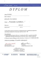 certyfikat Anna Pensiek