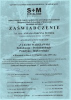 certyfikat Anna Pensiek