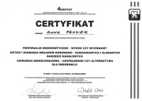 certyfikat Anna Pensiek