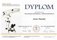 certyfikat Anna Pensiek