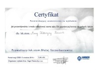 certyfikat Anna Pensiek