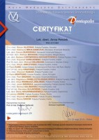 certyfikat Anna Pensiek