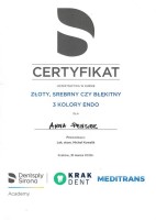 certyfikat Anna Pensiek