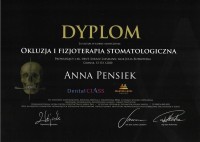 certyfikat Anna Pensiek