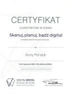 certyfikat Anna Pensiek