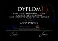 certyfikat Anna Pensiek