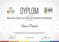 certyfikat Anna Pensiek