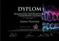 certyfikat Anna Pensiek
