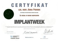 certyfikat Anna Pensiek