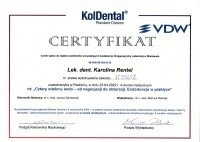 Karolina Rental-Piwowarczyk Certyfikat