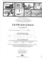 Karolina Rental-Piwowarczyk Certyfikat