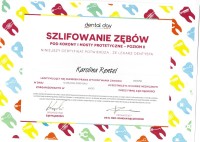 Karolina Rental-Piwowarczyk Certyfikat