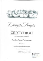 Karolina Rental-Piwowarczyk Certyfikat