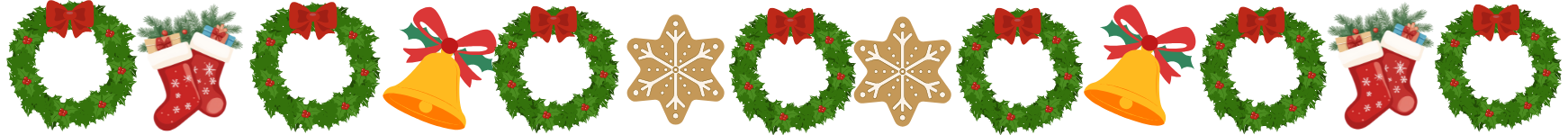 świąteczny pasek dekoracji