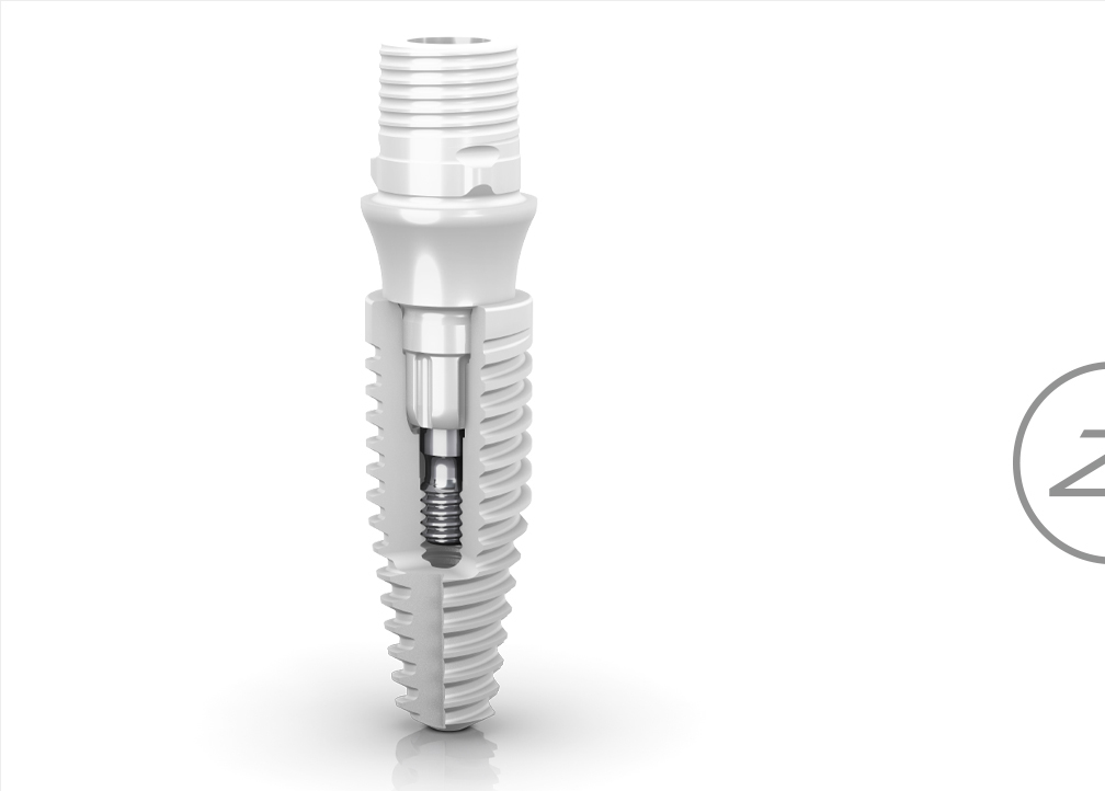 Implant cyrkonowy Neodent Zi – budowa dwuczęściowa z połączeniem ZiLock